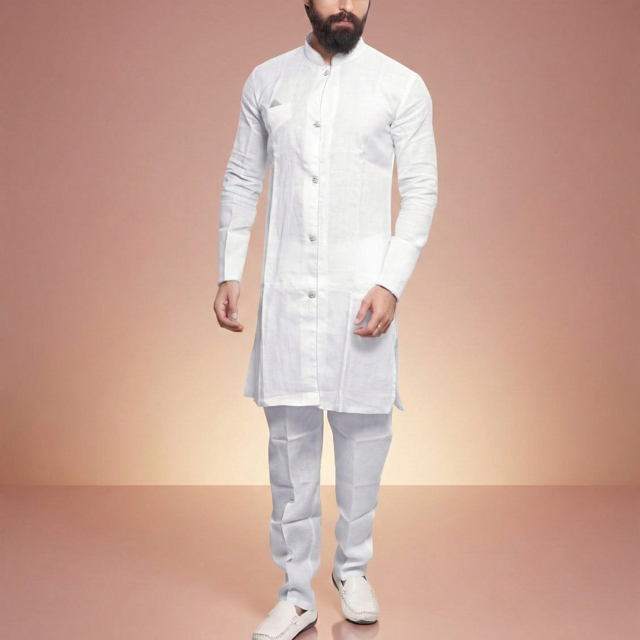 Minimalist Standing-Collar Men’s