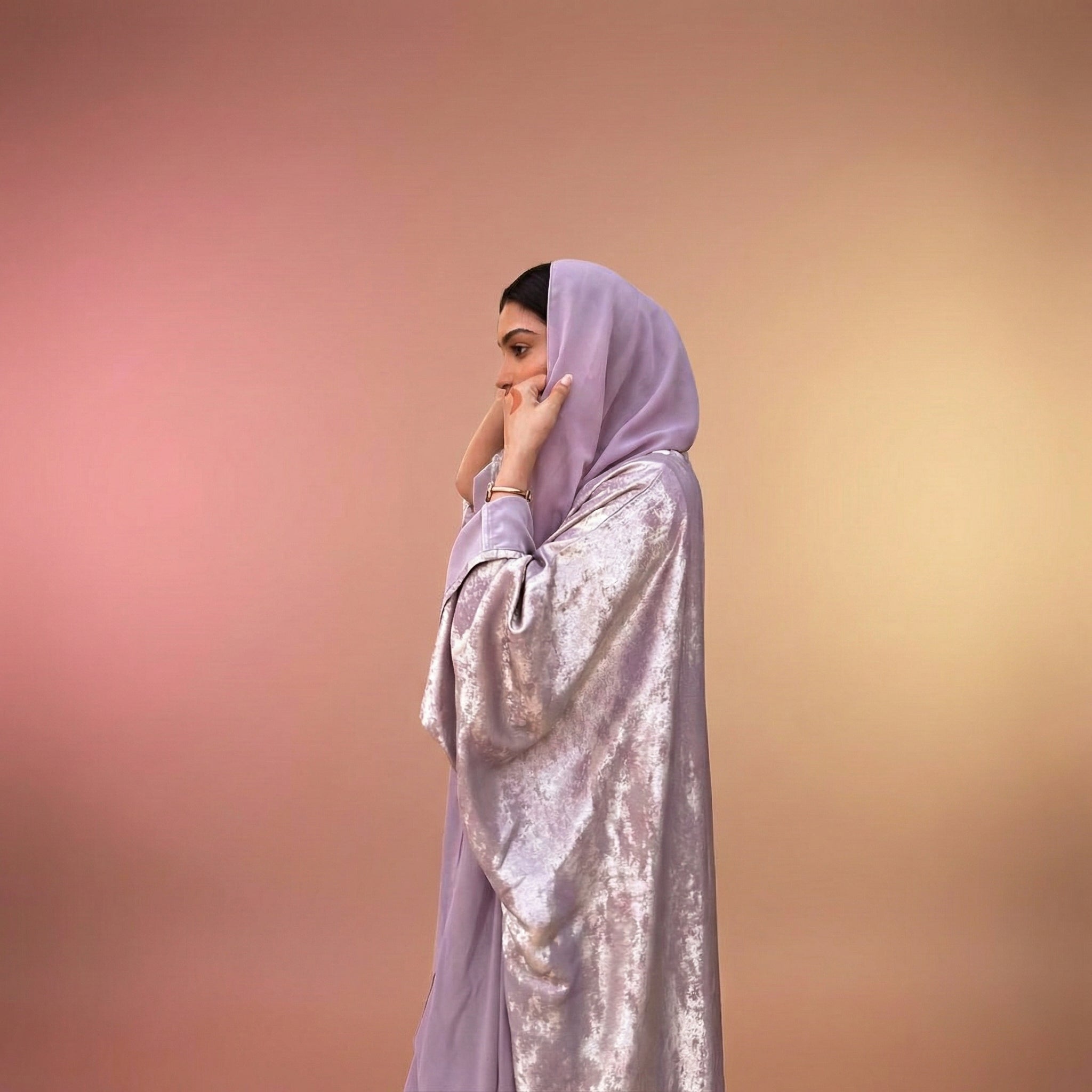 Gilded Bronzing Satin Kimono