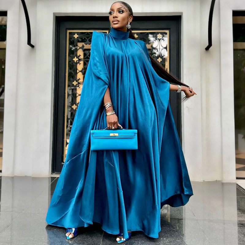 Elegant Oversized Batwing Gown