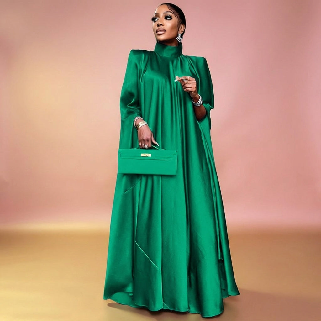 Elegant Oversized Batwing Gown