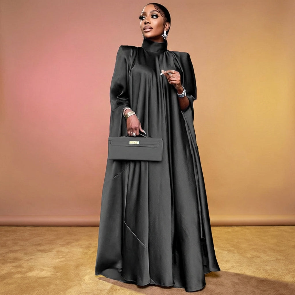 Elegant Oversized Batwing Gown